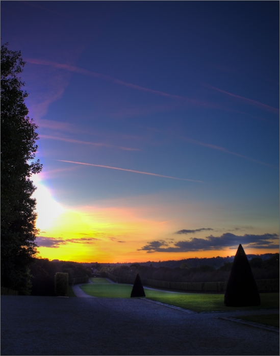 Sunset in Parc de Sceaux, with a bit of post processing work