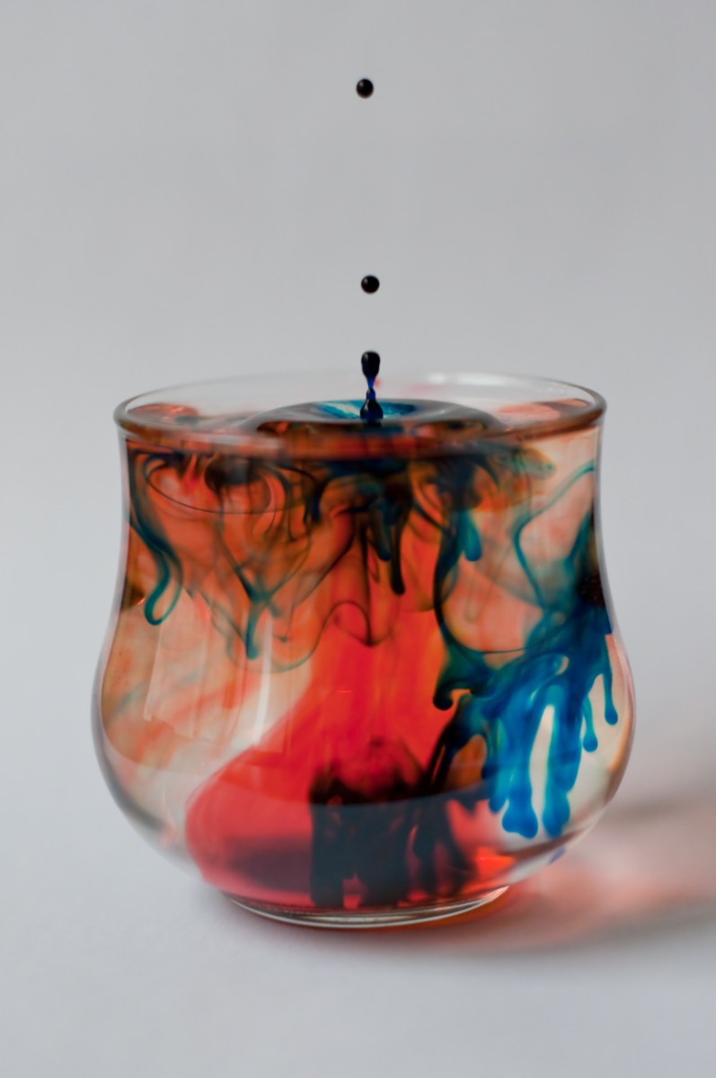 Water drop photo in colored water - Martin Soler