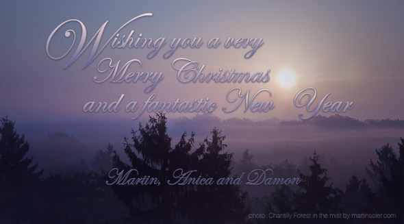 Sunrise in Chantilly, Christmas wishes from Martin Soler