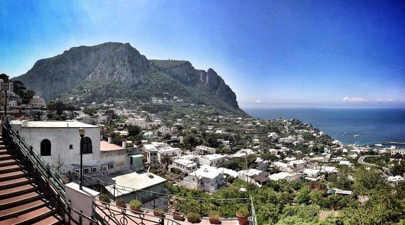 Capri island as seen from the main square