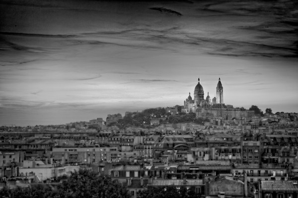 Sacre Coeur of Montmartre Black and White